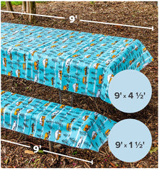 Tablecloth with bench covers