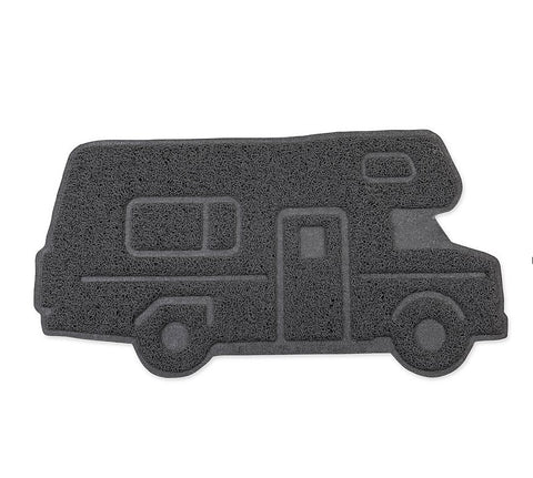 Entrance mat with retro design