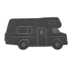 Entrance mat with retro design