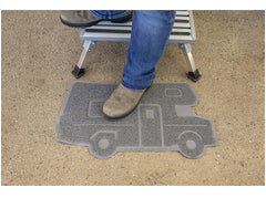Entrance mat with retro design