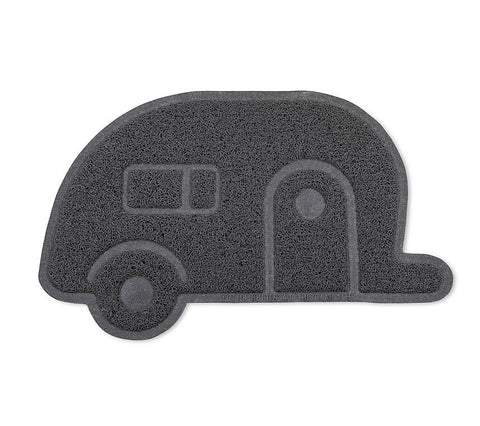 Entrance mat with retro design