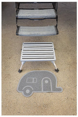 Entrance mat with retro design