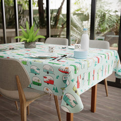 Vinyl tablecloth with flannel backing