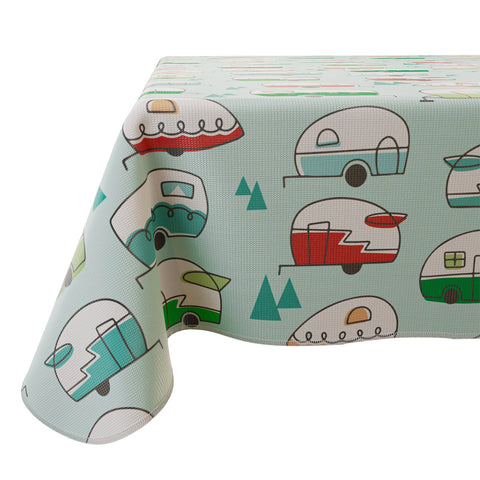Vinyl tablecloth with flannel backing
