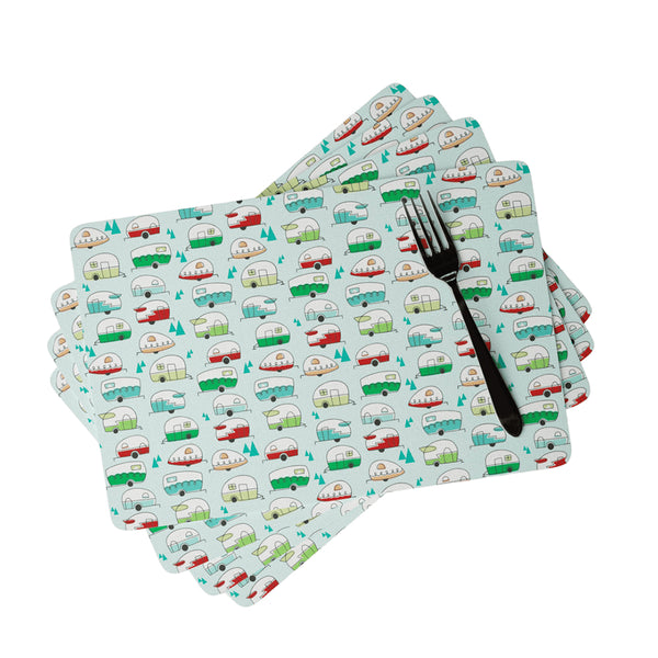 Ensemble de 4 napperons en vinyle souple