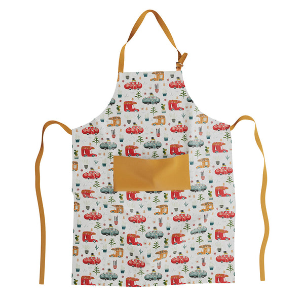 Tablier en coton "Été des bohèmes"